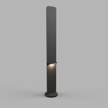Universal Residential EV Charging Pedestal with LED - Black