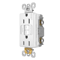 LEGRAND 1597TRW The Radiant® Tamper-Resistant, Self-Test GFCI Duplex Receptacle 15 A, White