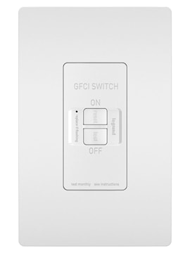 LEGRAND 2087W The Radiant® Dead-Front Self-Test GFCI Receptacle 20 A, White