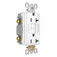 LEGRAND 2097TRW The Radiant® Tamper-Resistant, Self-Test GFCI Duplex Receptacle 20 A, White