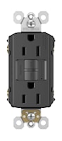 LEGRAND 1597TRBK The Radiant® Tamper-Resistant, Self-Test GFCI Duplex Receptacle 15 A, Black