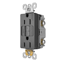 LEGRAND 1597TRBK The Radiant® Tamper-Resistant, Self-Test GFCI Duplex Receptacle 15 A, Black