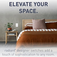 LEGRAND RCD38TRW The Radiant® Combination Single Receptacle and Switch 15 A, 125 V, White