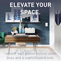 LEGRAND RWP264W The Radiant® Wallplate 4 Gangs White 4.94 in Lx 8.59 in W