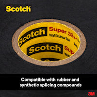 3M CANADA SUPER33+ 3/4X66 Scotch® Vinyl Insulating Tape 66 ft Lx 3/4 in W Vinyl Black