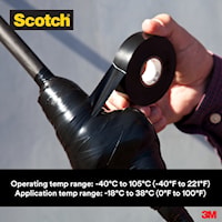 3M CANADA SUPER88-3/4X66 Scotch® Vinyl Insulating Tape 66 ft Lx 3/4 in W Vinyl Black