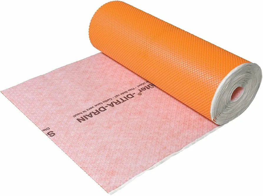 Schluter Systems Ditra Drain DRAIN25M Uncoupling and Drainage Membrane 269 Sq Ft Roll for exterior applications