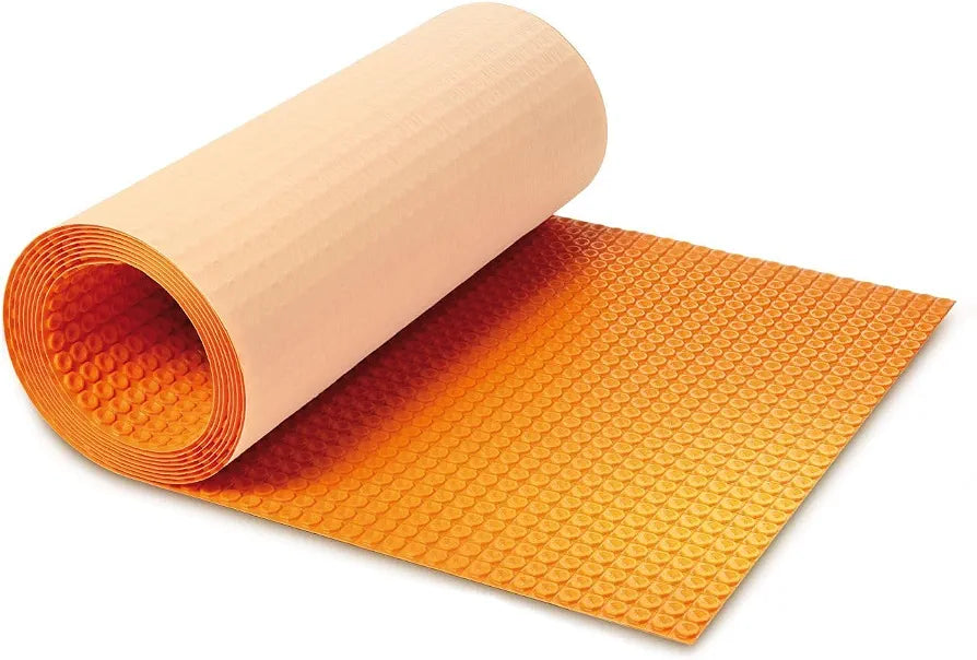 Schluter Ditra-Heat Electric Floor Heating Membrane with Uncoupling, Waterproofing, Vapor Management and Load Support - Ideal for Tiles and Stone - 1/4" Thickness, 134.5 Square Feet Roll - DH512M