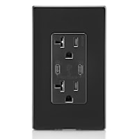 LEVITON T5835-E 30W (6A) USB Dual Type-C/C Power Delivery Wall Outlet Charger with 20A