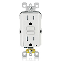 LEVITON AGTR1-W Decora® Tamper-Resistant, Self-Test AFCI/GFCI Receptacle White