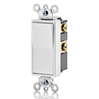 LEVITON 5604-2W Decora® Quiet, 4-Way Decora Rocker Switch 120/277 VAC, 15 A, White