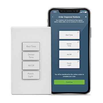 LEVITON D2SCS-1BW Decora Smart Scene Controller Switch, Wi-Fi, Neutral Wire Required