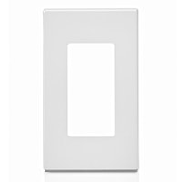 LEVITON 80301-SW Decora Plus™ Decorator Wallplate 1 Gangs White 4.61 in Lx 69.9 mm W