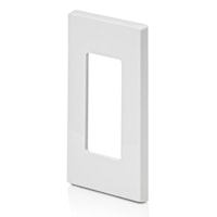 LEVITON 80301-SW Decora Plus™ Decorator Wallplate 1 Gangs White 4.61 in Lx 69.9 mm W