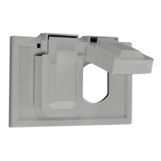 LEVITON 4976-GY Duplex Receptacle Cover Plate 1 Gangs Gray 4.562 in Lx 3 in W