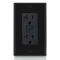 LEVITON GFNT2-E Smart-Lock Pro Self-Test Slim GFCI Duplex Receptacle 20 A, 5-20R Black