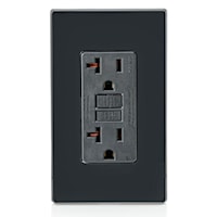 LEVITON GFNT2-E Smart-Lock Pro Self-Test Slim GFCI Duplex Receptacle 20 A, 5-20R Black