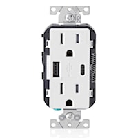 LEVITON T5633-W Decora® 15 A, 125 VAC, White