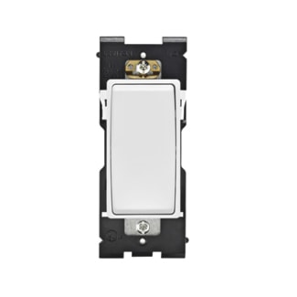 LEVITON RE154-WW Renu® Wall Switch 4 Way, Rocker/Button 120 - 277 VAC, 15 A, White on White