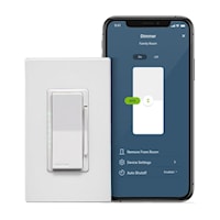 LEVITON D26HD-1BW Decora Smart Wi-Fi® Smart Dimmer 15 A, 120 VAC, 300 W LED/CFL, 600 W Incandescent/Halogen, 600 VA MLV White