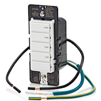 LEVITON DT160-1LW Decora In-Wall 60-Minute Countdown Timer Switch, 15A, ½ HP/9.8A Fan/Motor,