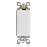 LEVITON 5603-P2W Decora® Quiet, 3-Way Decora Rocker Switch 120/277 VAC, 15 A, White
