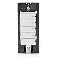 LEVITON DT130-1LW Decora In-Wall 30-Minute Countdown Timer Switch, 15A, ½ HP/9.8A Fan/Motor,