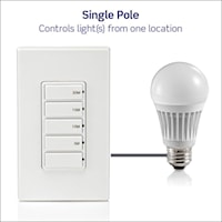 LEVITON DT130-1LW Decora In-Wall 30-Minute Countdown Timer Switch, 15A, ½ HP/9.8A Fan/Motor,