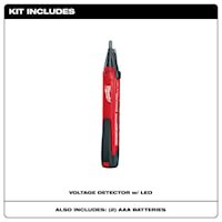 MILWAUKEE 2202-20 Milwaukee® Voltage Detector with LED Light 1-Pole, Self Test 50 - 1000 VAC LED