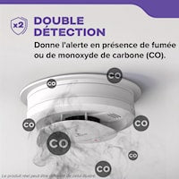 KIDDE CANADA 21032771 DETECT Combination Smoke & Carbon Monoxide Alarm, AA Battery Powered with Voice Alerts
