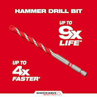 MILWAUKEE 48-20-9006 (3) HAMRDRILL 3/16" X 4"X 6"