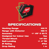 MILWAUKEE 3421 GREEN CROSS LINE LASER