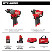 MILWAUKEE 3497-22 M12 FUEL 2-TOOL COMB.KIT