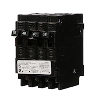 15/40 Amp 240V 2 Pole Quad Breaker