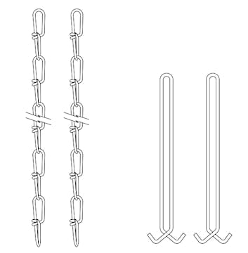 ACUITY 408275 Wire Hook and Chain 36 in Chain L Steel Silver