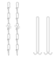ACUITY 408275 Wire Hook and Chain 36 in Chain L Steel Silver