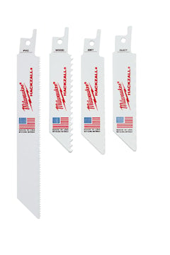 MILWAUKEE 49-22-0220 Hackzall® Reciprocating Saw Blade Set 4, 6 in Bi-Metal