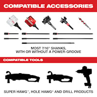 MILWAUKEE 48-28-1050 Quik-Lok™ Impact Socket Extension Hex 7/16 in Drive, 18 in L