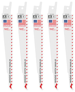 MILWAUKEE 48-00-5035 Super Sawzall® Reciprocating Saw Blade 6 in 5 TPI