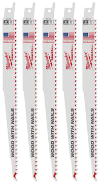 MILWAUKEE 48-00-5036 Super Sawzall® Reciprocating Saw Blade 9 in 5 TPI