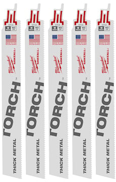 MILWAUKEE 48-00-5712 Sawzall®, The Torch™ Reciprocating Saw Blade 6 in 10 TPI