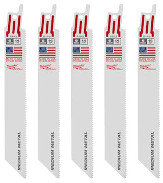 MILWAUKEE 48-00-5182 Super Sawzall® Reciprocating Saw Blade 6 in 14 TPI
