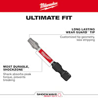 MILWAUKEE 48-32-4483 Shockwave™ Insert Bit Torx TX15 1/4 in Hex