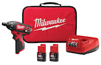 MILWAUKEE 2401-22 M12™ Screwdriver Drill Kit 12 VDC, 1/4 in Hex