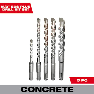 MILWAUKEE 48-20-7490 Rotary Hammer Drill Set Carbide
