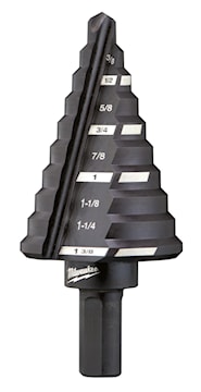 MILWAUKEE 48-89-9205 Step Drill Bit 10 Steps 1/4 in 1-3/8 in