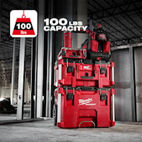 MILWAUKEE 48-22-8425 Packout™ Tool Box Large 16.1 in Hx 22.1 in Lx 11.3 in W Red