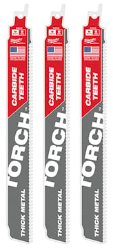 MILWAUKEE 48-00-5202 Sawzall®, The Torch™ Reciprocating Saw Blade 9 in 7 TPI Carbide