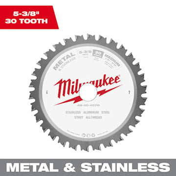 MILWAUKEE 48-40-4070 M18™ Circular Saw Blade 5-3/8 in Blade 30 Teeth Carbide