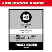 MILWAUKEE 2912-20 M18 FUEL 1" SDS PLUSROTARY HAMMER